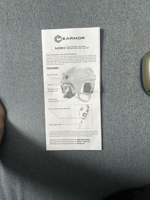 Наушники для стрельбы Earmor M31H