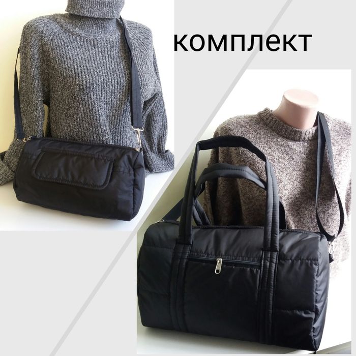 Сумка дорожня спортивна ручна кладь трансформер тканинна на синтепоні