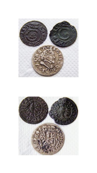 monety srebrne  Austro-Węgry,Śląsk krajcary 1623,1624,1626,1927 halerz
