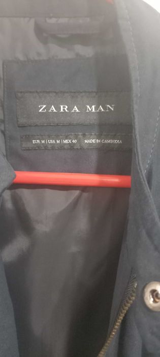 Casaco zara camurça fina azul