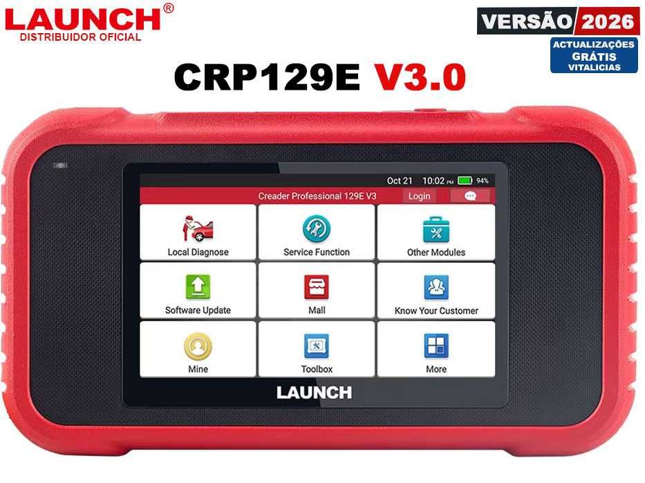 Launch CRP129E V3 Maquina Diagnostico OBD Actualizações Grátis Vitalícias (NOVO)