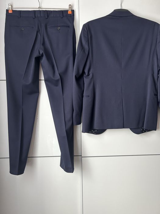 Garnitur W176/96/84, spodnie i marynarka granatowy BYTOM