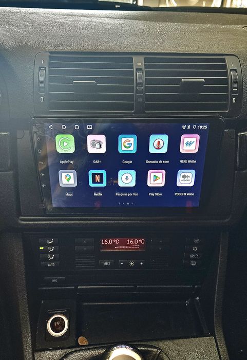 Radio Android 14 com GPS BMW E39/X5 (Artigo Novo)
