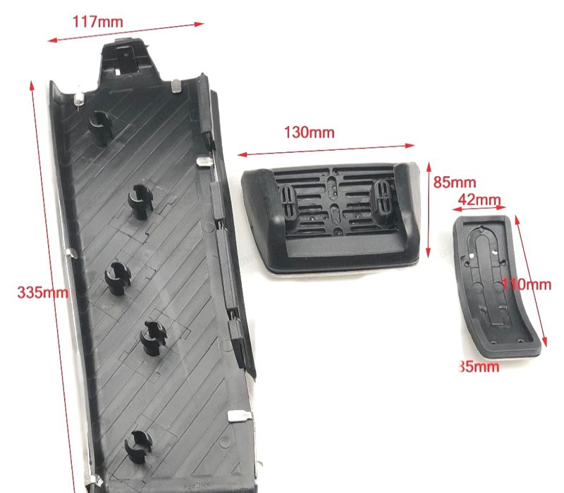 KIT CONJUNTO PEDAIS AUTOMÁTICO LOOK S-LINE ALUMINIO BORRACHA