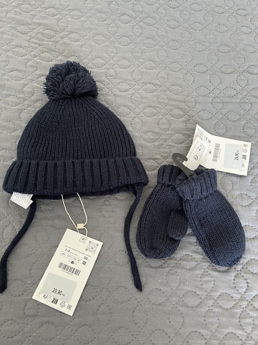 Комплект Zara шапка рукавиці 1-3 р 50 см