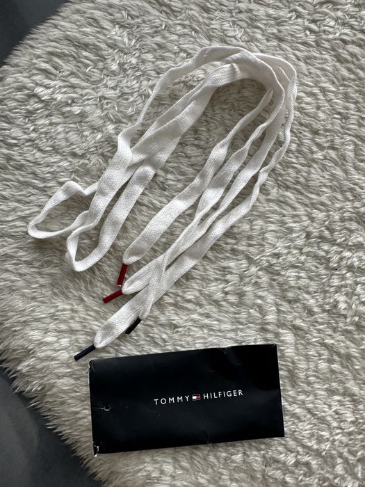 Białe sznurowadła sznurówki Tommy Hilfiger