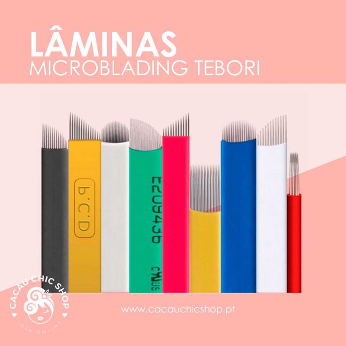 Lâminas Flex U Chanfrada Hard Circular Plana Doubl Microblading Tebori