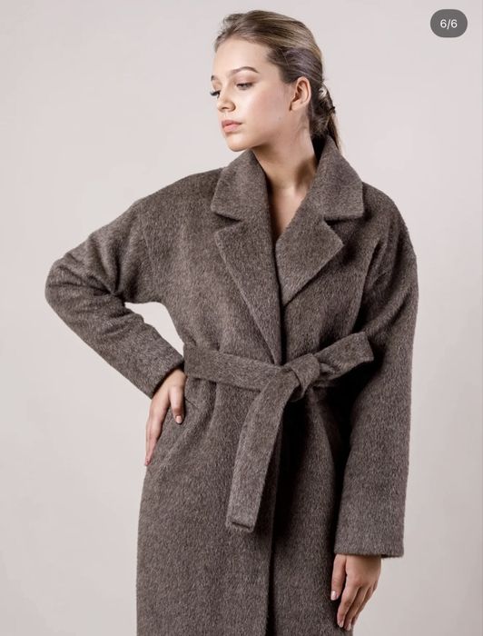 Довге вовняне пальто з альпаки Momot | тепле, весна–осінь