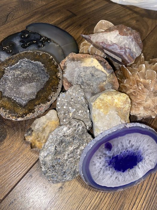 Zestaw minerałów kamieni