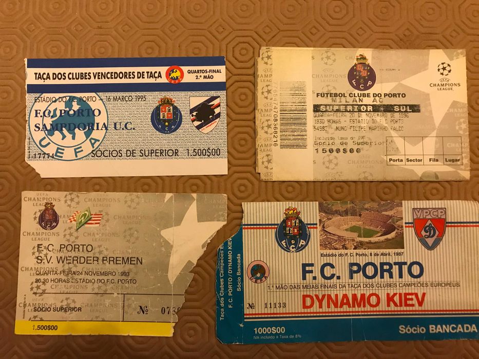 Bilhetes antigos futebol - F.C. PORTO