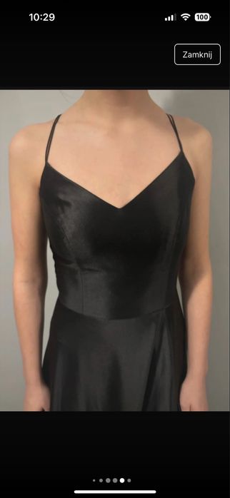 Suknia satynowa dluga