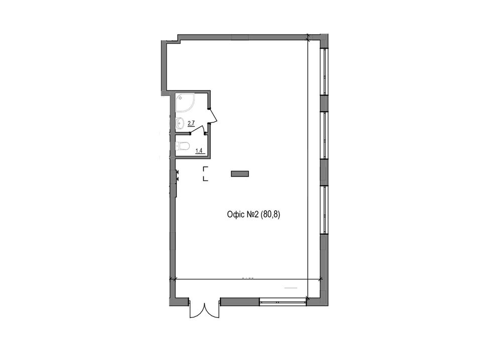 Продаж апартаментів/офісу 80,8 м² в Брюховичах від забудовника