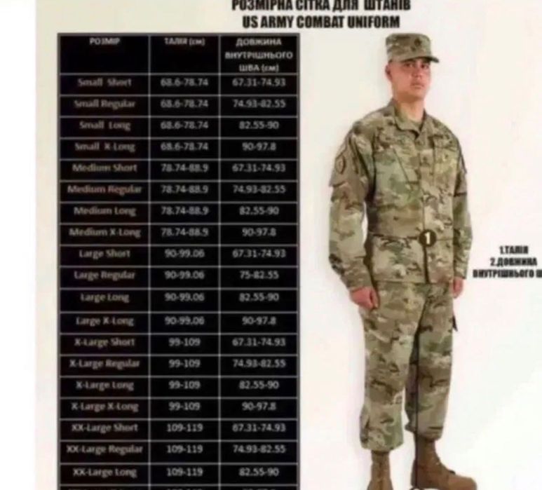 J24/5 M/S Комплект оригінальної форми армії США Us Army Medium-Short