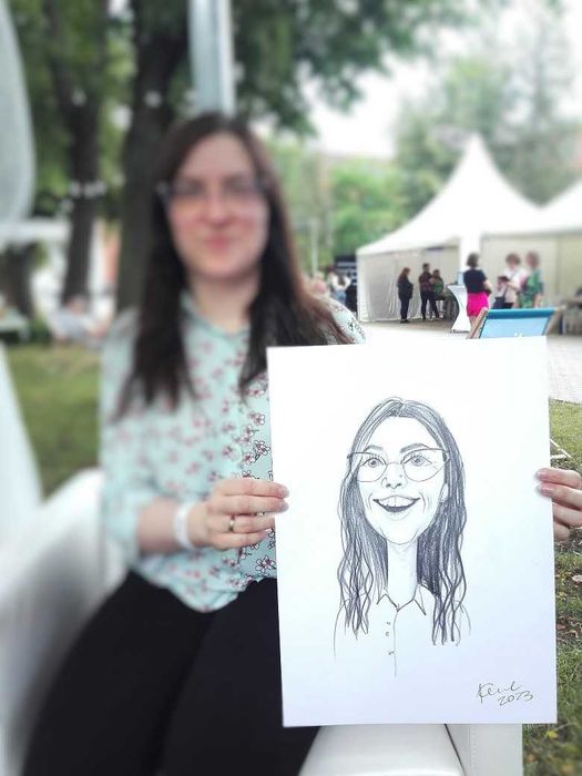 karykatura ze zdjęcia i na eventach, oryginalny prezent