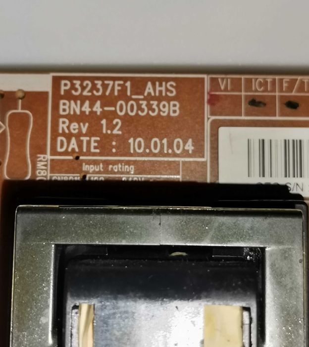 Fonte de alimentação Samsung BN44- 0 0 3 3 9 B  P 3 2 3 7F1_AHS