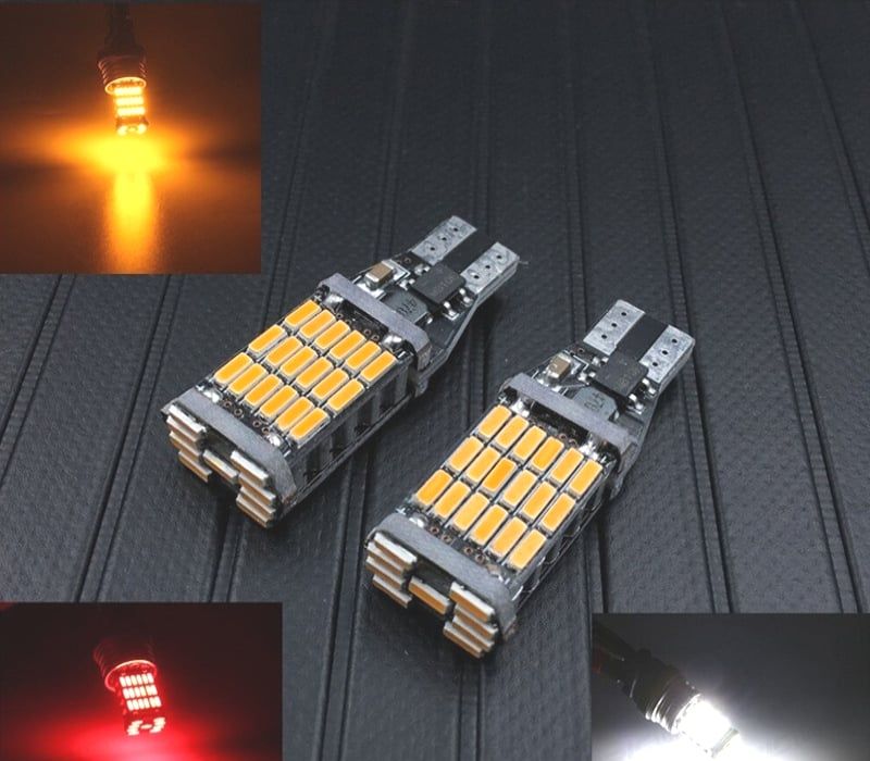 LÂMPADAS LED T15 W16W LUZ LARANJA