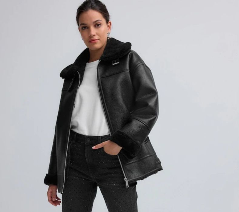 Чорна дублянка NEXT - стан нової!