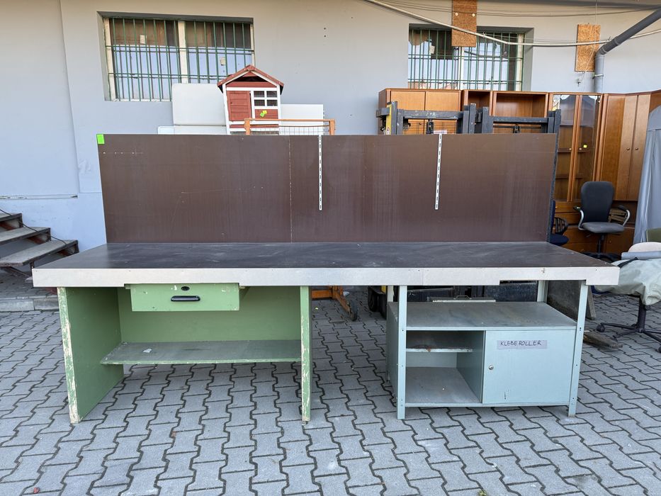 Duzy podwojny stol warsztatowy z Niemiec | DOWOZ DO DOMU