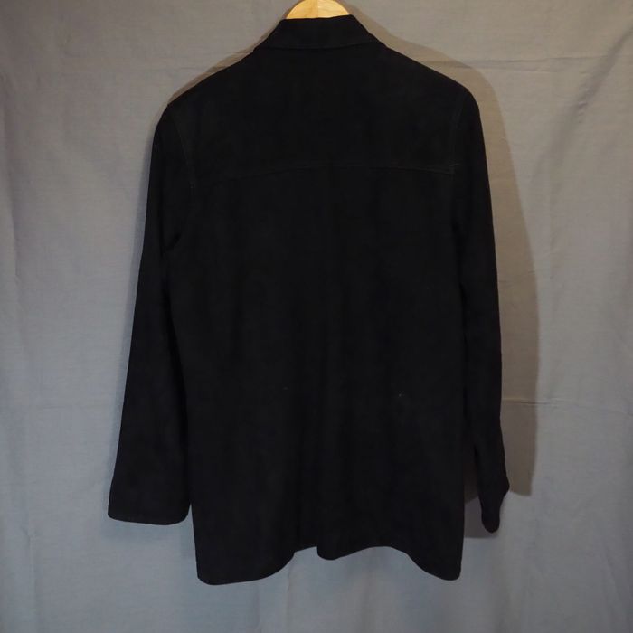 Czarny zamszowy żakiet „vintage” rozm. L/XL