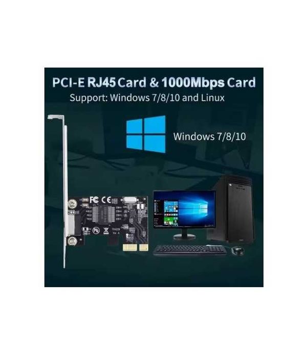 Karta sieciowa Gigabit Ethernet PCI-E na RJ45 1000Mbps