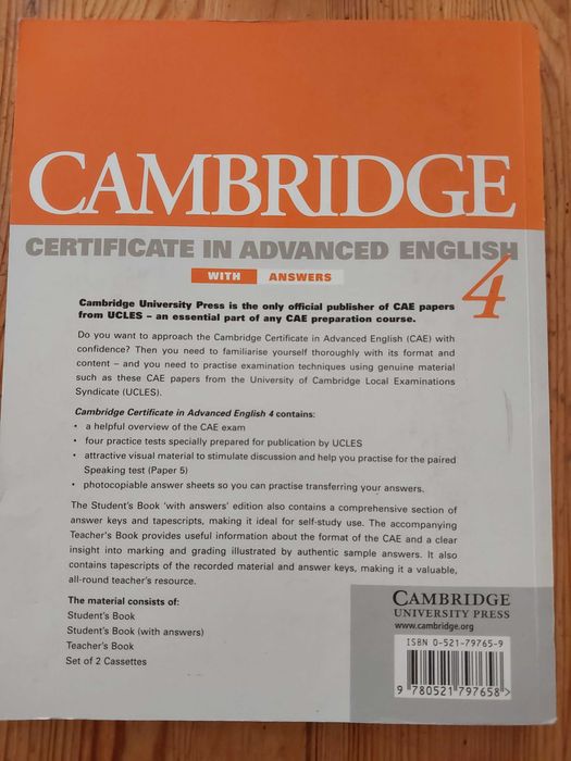 Cambridge Certificate in Advanced English with answers 4.
