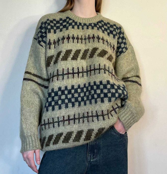 Męski Wełniany sweter vintage Canadian Club,  retro | 42 L