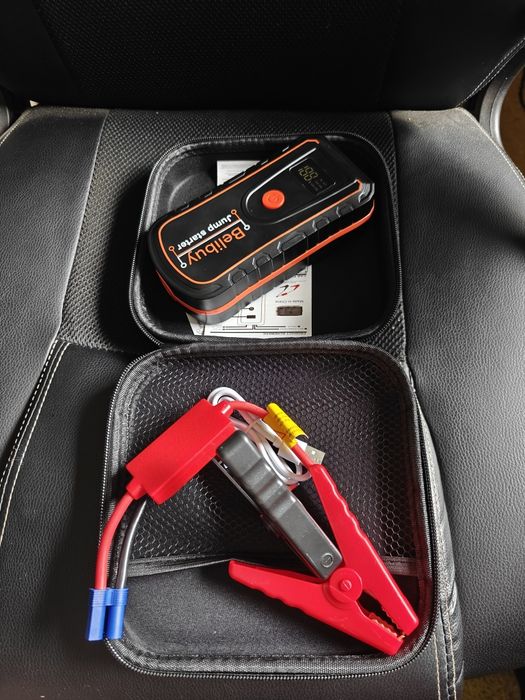 Starter booster powerbank nowy przewody usb led latarka