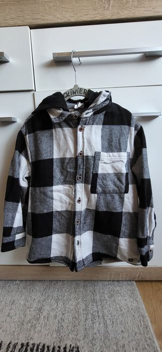 Koszula w kratkę z kapturem 122 cool club