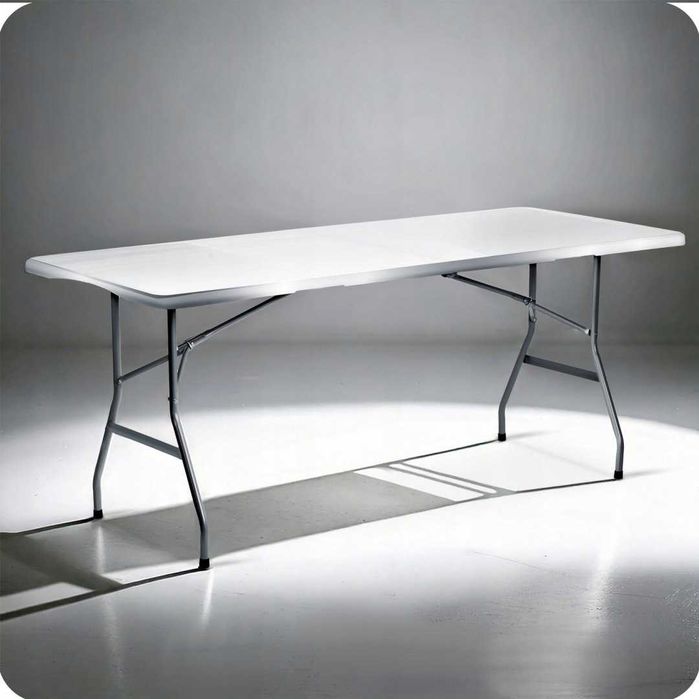 STÓŁ CATERINGOWY bankietowy ogrodowy składany 180 cm BIAŁY - PROMOCJA