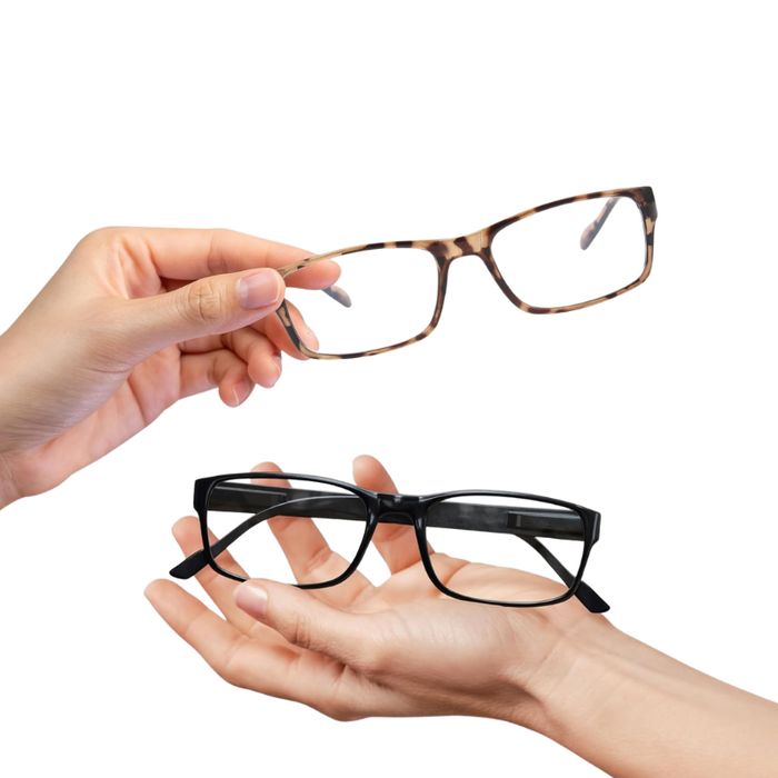 Damskie okulary do czytania +0.5 czarne havana filtr światła