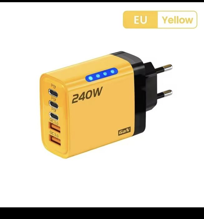 Nowa stacja ładująca ładowarka 240W 5w1 2xUSB 3xPD