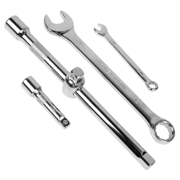 Conjunto de Chaves de Caixa e Roquete (150 Peças) - Aço Cromo-Vanádio