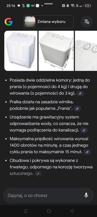 Nowa nie używana pralka turystyczna