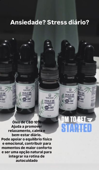 Óleo de CBD 10%, natural