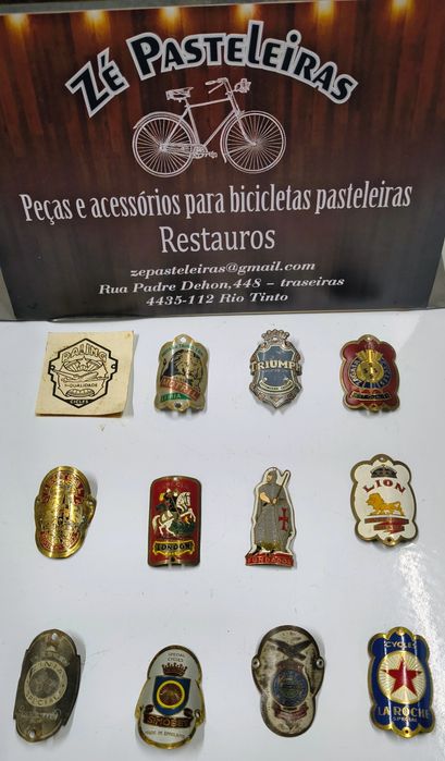 Várias Chapas de testa bicicleta pasteleira/inglesa/nacional/clássica