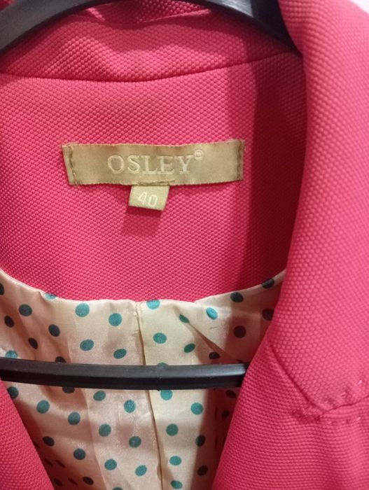Blazer rosa Texturado com Cotoveleiras - Marca Osley (Tam. 40)