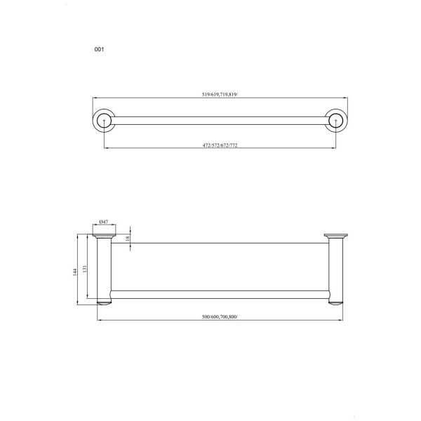 Półka łazienkowa szklana 50cm ANDEX Classic 051/50/CC *powystawowe*