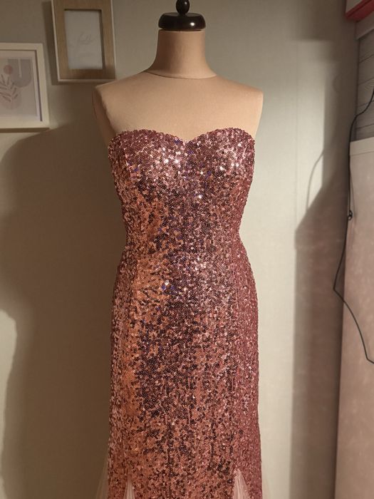 Sukienka cekinowa rozowa rybka syrenka XXL 42/44