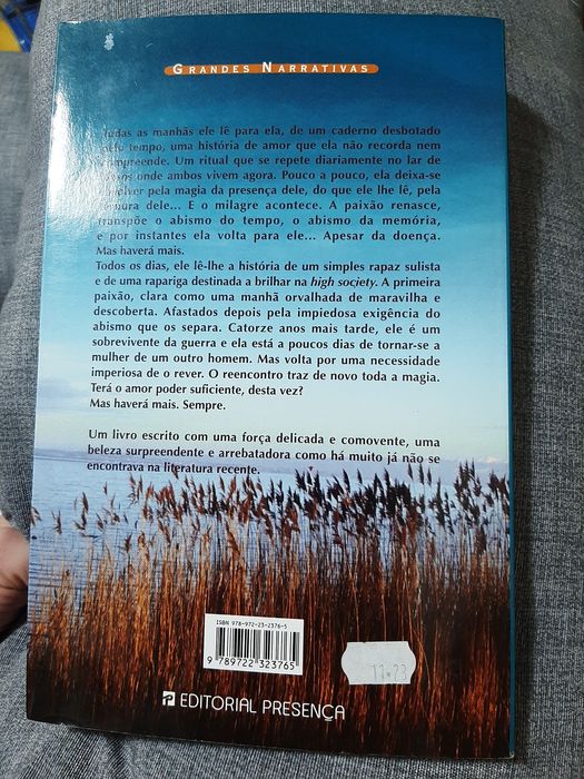 Livro de nicholas sparks novo com o preço