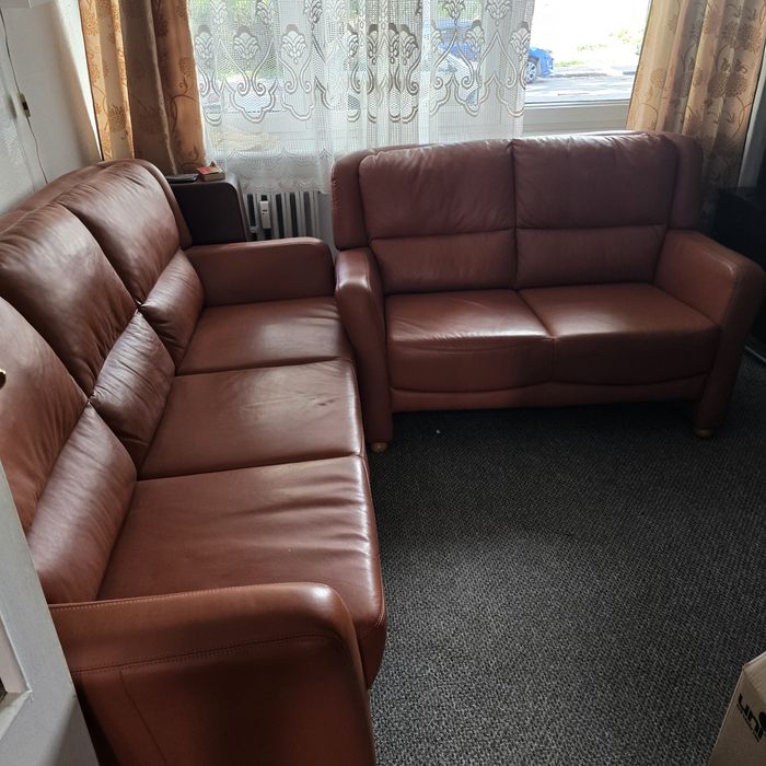 Skórzany komplet wypoczynkowy
