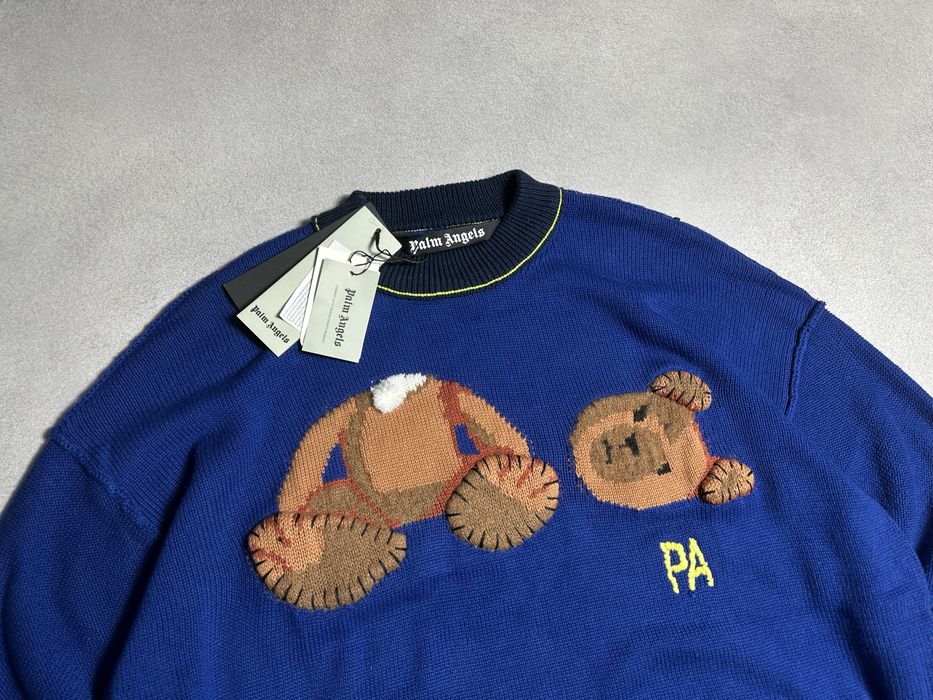 Светр Palm Angels PA Bear Sweater Blue