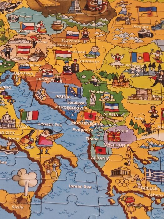 Puzzle mapa Europy 200 elementów