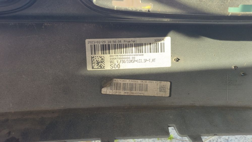 BMW F30 e F31 Parachoques Pack M Original