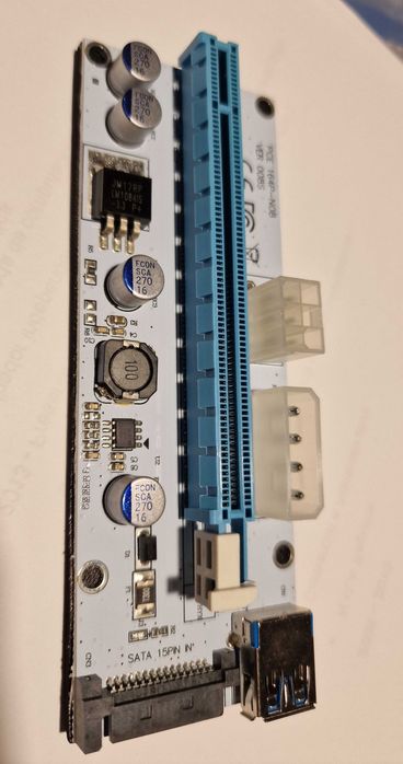 2 Unidades Riser PCI-E 1x to 16x GPU Mineração