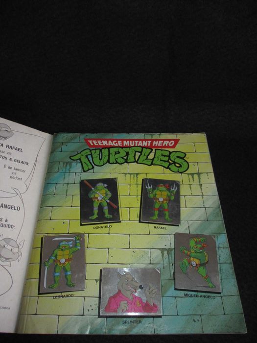 Caderneta Completa Cromos Teenage Mutant Hero Turtles Cromos Panini Peça de Colecção
