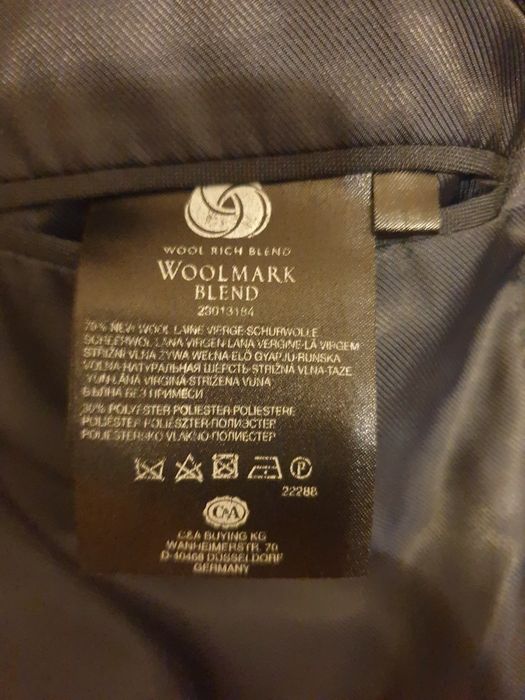 Garnitur męski C&A 48 szary grafitowy egzamin marynarka spodnie