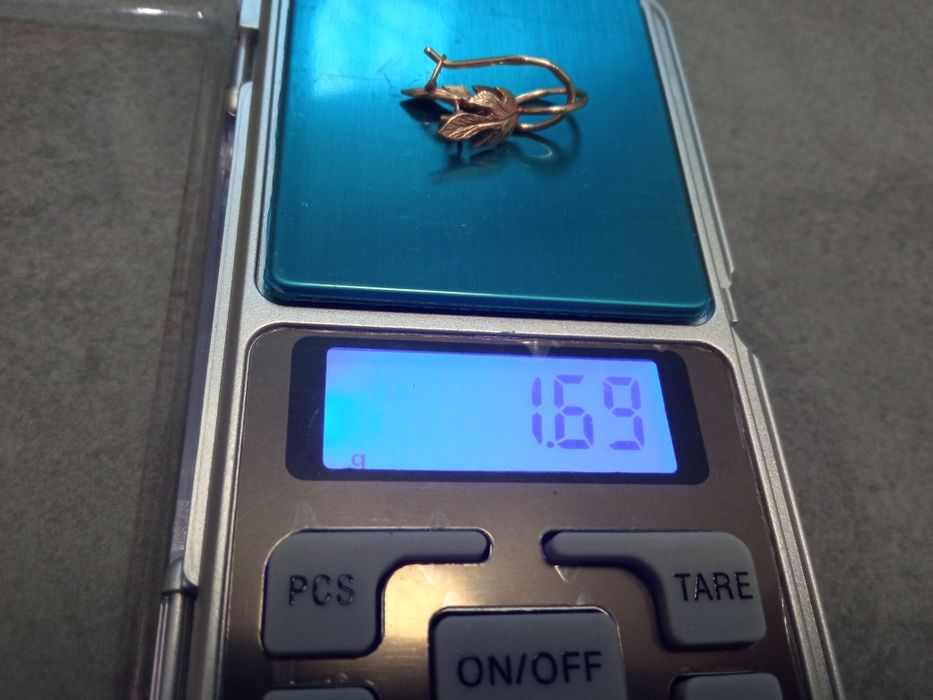 Золото срср Листики сережки