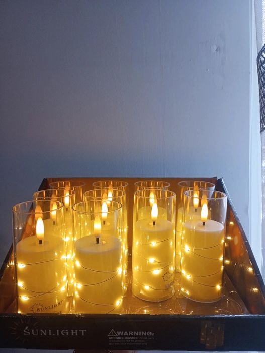 4 znicze LED z bateriami