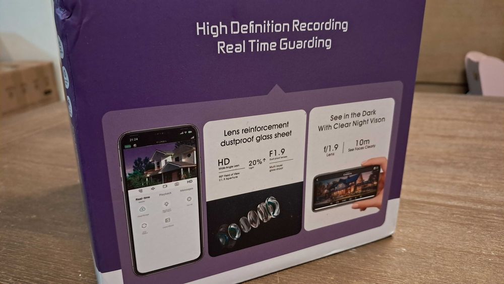 Kamera WiFi Zewnętrzna Obrotowa 4MP PTZ Zoom z Panelem Solarnym - Nowa