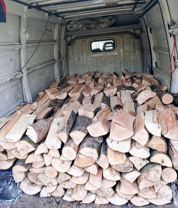 Drewno do  Kominka lub Pieca. Jesion lub Buk Gotowe połupane i cięte n